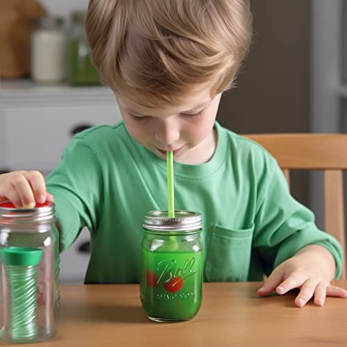 Reusable Silicone Kids Straws With Stopper For 8Oz & 10Oz Mason Jars Or Tumblers Short Drinking Straws With Bpa Free, 6.3 Inch Length, 6 Color, Pack Of 12 #TOP2