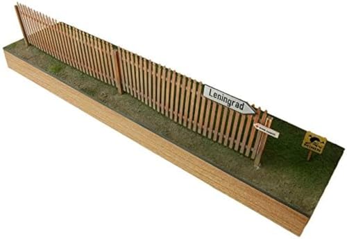 Décor clôture européenne 1/35 et panneau routier pour vos maquettes
