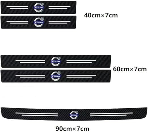 4 stuks Auto Instaplijsten Plaatbeschermers,voor Volvo R Design XC90 S60 XC60 V70 S80 S40 V50 V40 V60 C30 S70,Anti Kras Koolstofvezel Autodeur Stickers,Anti-Vuil Anti-kras Scuff Decor Accessoires 4 stuks Auto Instaplijsten Plaatbeschermers,voor Volvo R Design XC90 S60 XC60 V70 S80 S40 V50 V40 V60 C30 S70,Anti Kras Koolstofvezel Autodeur Stickers,Anti-Vuil Anti-kras Scuff Decor Accessoires