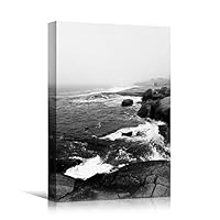 Canvas Wall Art Expressive Landscape Chic Dramatic Duotone Hallway Landscape Mountain Photography - 12x18 inches
