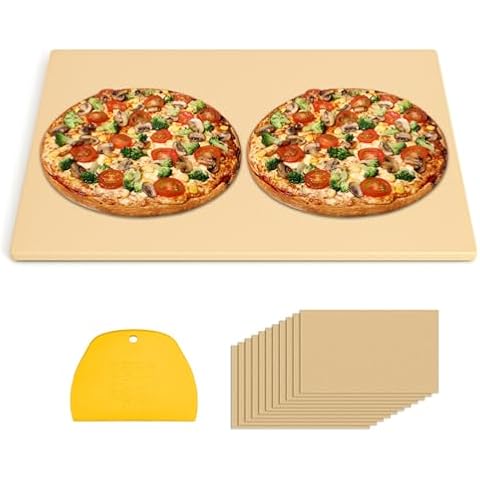 XccMe Extra Large Pizza Stone 24" x 18",Rectangular Pizza Grilling/Baking Stone 24 Inch,Industrial Commercial Home Oven Stone,Ideal for Grilling Baking Several Pizzas Bread Cover