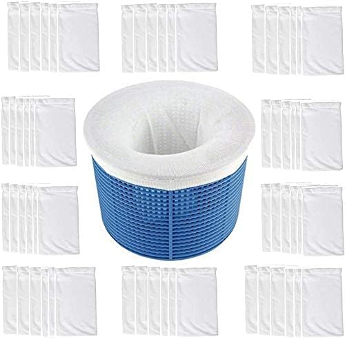IIIHAT 100 Packs of Pool Skimmer Socks Reusable Effective Filter Basket to Save Pumps, Filters, Baskets and Skimmers- The Ideal Sock/Net/Saver Protect Your Inground or Above Ground Pool(100PCS)