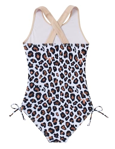 Image of BFUSTYLE Girls Swimsuit One Piece Bathing Suit 4-13 Years Sleeveless Beach Swimwear