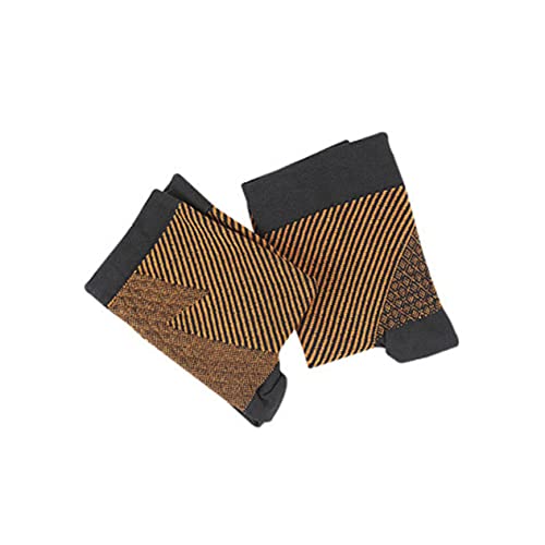 DOITOOL 1 Entorse E Calcanhar L/Xl Pressurizado Elástico Respirável Apoio Pé Laranja Meias Protetore