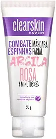 Máscara Facial Argila Rosa Combate Espinhas Clear Skin 60-g.