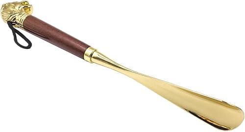 Miniatura 2 de EXCEART - Calzador de metal con mango largo estilo vintage portátil para hombres mujeres y niños