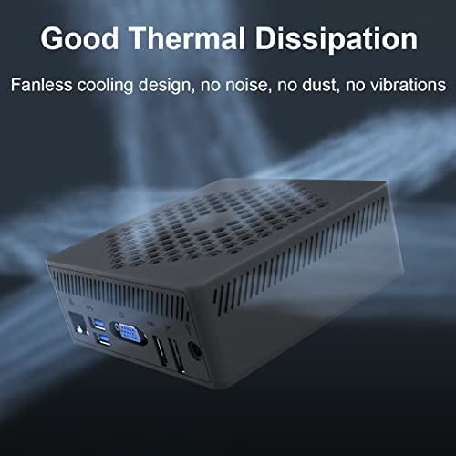 Neosmay Fanless Barebone Mini Pc Windows 11 Pro Computers With Intel 11Th Gen N6005 Quad Core Max 3.3Ghz, Dual Sodimm / 4K Uhd / 6Usb Ports+Hdmi+Dp+Vga/Wifi Ax / Bt5.0 Mini Computers(N6005 Barebone) #TOP5