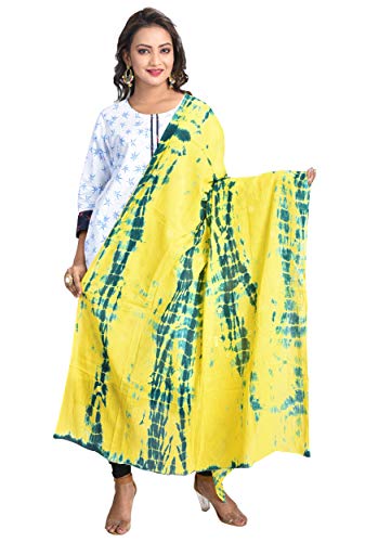 Image of Women's Pure Cotton Multi-Colored Traditional Authentic Tie Dye with Bandhej Bandhani Dupatta Chunni
