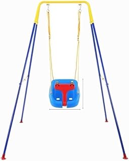Swing Toddler Swing with Metal Swing Stand Infants and Babies Swing Seats with Safety Harness for Garden Backyard Outdoor Playground Equipment for Tree Backyard and Indoor ( Size : 110*150*150cm )