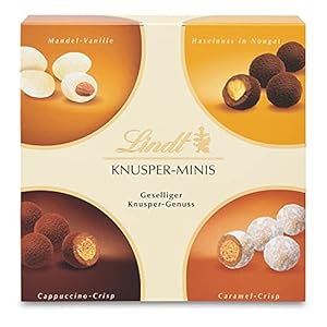 Lindt Knusper Minis Schokolade | 200g Packung | 4 unterschiedliche Sorten | Ideal zum Snacken oder als Schokoladen-Geschenk