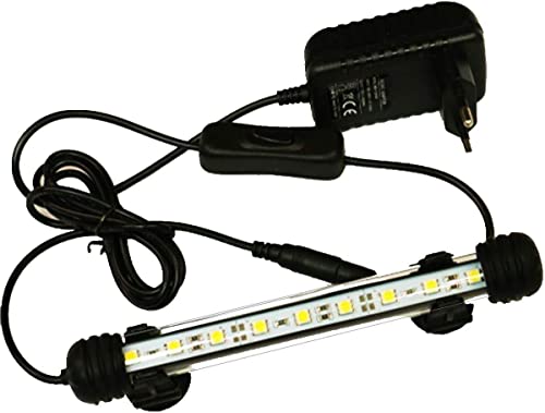 LED Éclairage Aquarium Lampe Fish Tank Lighting, Aquarium Lamp 9 Leds, (Bleu et blanc, 18cm)