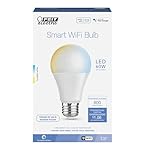 Feit Electric A19 Smart LED Light Bulb, 60W Equivalent, Tunable White, Alexa & Google Home Compatible, 2.4 GHz Wi-Fi, 90+ CRI, Non-Dimmable, 800 Lumens, 25,000-Hour Lifetime, OM60/CCT/CA/AG