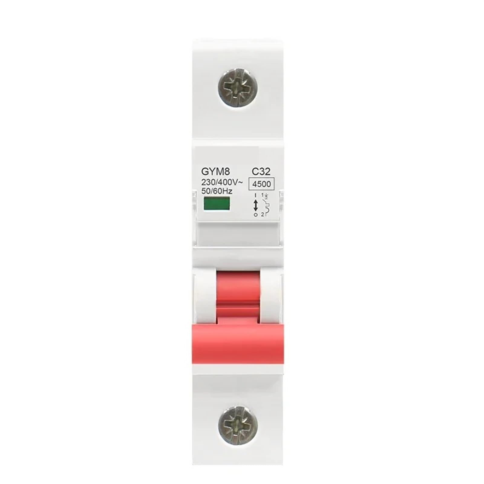 Einphasiger MCB 6A 10A 16A 20A 25A 32A 40A 50A 63A 220V/400V Mini-Leistungsschalter C-Kurve 1St (Size : 1 Pole C Curve, Color : 32A)