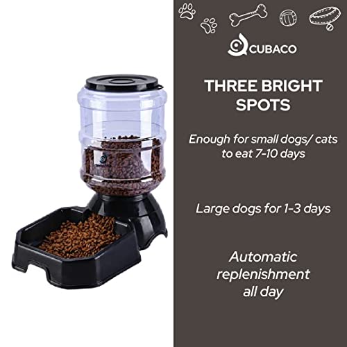 Pet Feeder And Water Food Dispenser Automatic For Dogs Cats, 100% Bpa-Free, Gravity Refill, Easily Clean, Self Feeding For Small Large Pets Puppy (Black) #TOP4