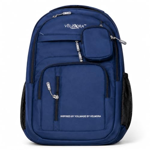 Image of MBW Korean Style Water Resistant 35L Laptop Backpack for Men & Women | Polyester Multi Compartments Bag with Side Pockets & Accessory Pouch | Travel Backpack for Office, College and School