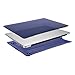 MOSISO Compatible with MacBook Air 13 inch Case (Models: A1369 & A1466, Older Version 2010-2017 Release), Protective Plastic Hard Shell Case & Keyboard Cover & Screen Protector, Crystal Navy Blue