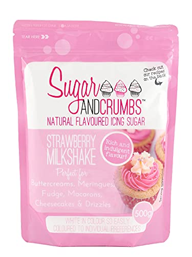 Strawberry Milkshake Natural Flavoured Icing Sugar For Cakes And Bakes - Dairy, Nut And Gluten Free - 500G