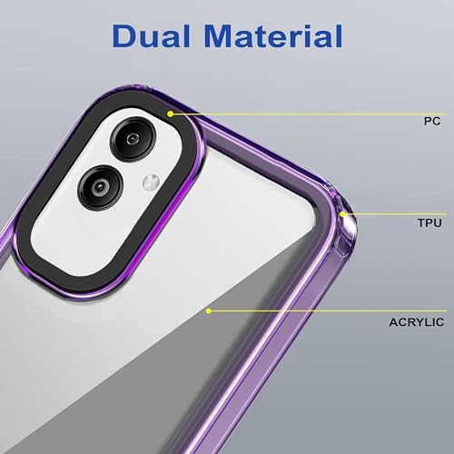 Image of Zapcase Back Case Cover for Samsung Galaxy F14 5G | Compatible for Samsung F14 5G Back Cover | Case Cover with Camera Protection | (TPU + PC | Translucent Purple)