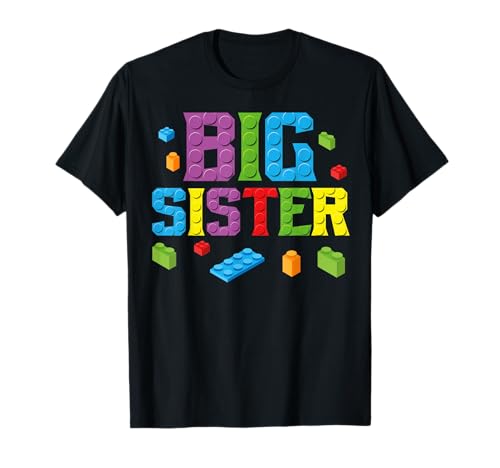Big Sister Master Builder Building Bricks Blocks Family Set Maglietta