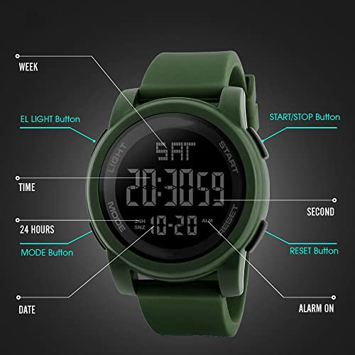 Buy Simple Sport Digital Men’s Military Watches Electronic