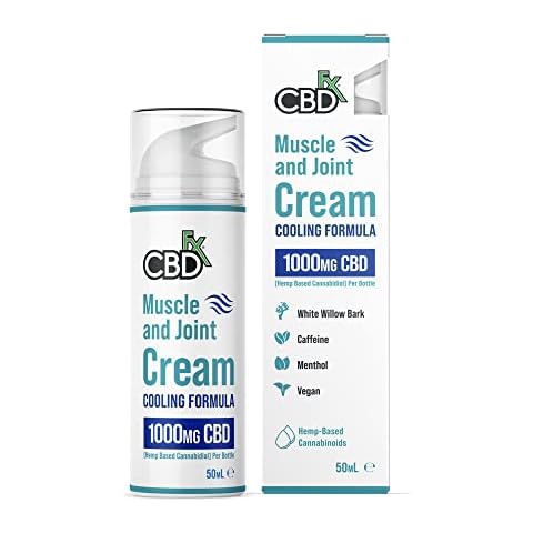 CBDfx 1000mg CBD High Strength Muscle & Joint Cream with Caffeine, Menthol and White Willow Bark 50ml Cover