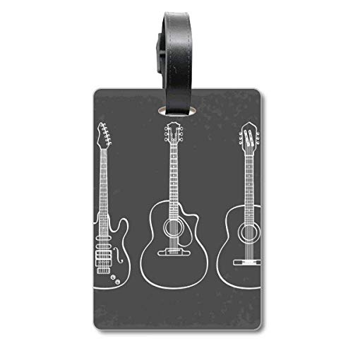 Étiquette bagage motif guitare pour valise et sac de voyage Cruise