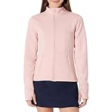 Amazon Essentials Women's Active Sweat Slim-Fit Zip Through Jacket, Dusty Pink, Medium