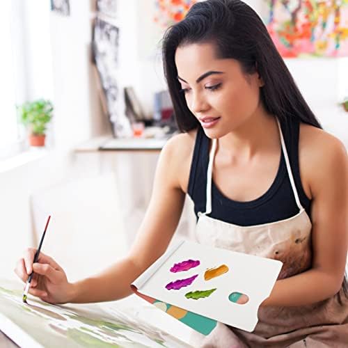Wakauto Ar Accessories 2pcs Painting Pad Color Mixing Paper A3 Disposable Tear- Off Paint Paper with Thumb Hole for Oil Paint Acrylics Gouache Watercolor Pallet Paper