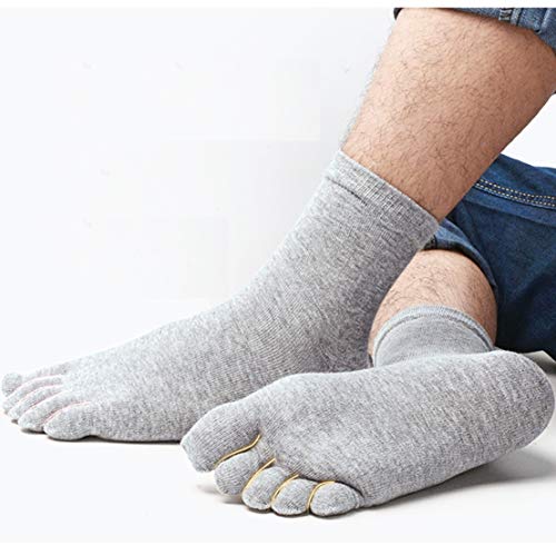 PUTUO Chaussettes 5 Doigts Homme Chaussettes Orteils Séparés, Sport Chaussette Doigt de Pied Homme Chaussette Five Fingers 39-44