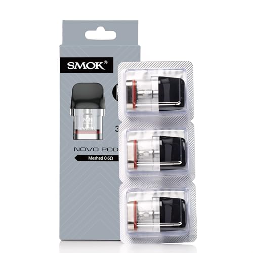 SMOK Novo Pod M 0.6Ω RDL MTL Ersatzkartuschen 3er-Pack 2ml Top-Fill Mesh Coil Kompatibel mit Novo 2 2X 3 GT Pro Geräten Ohne Nikotin SMOK Novo Pod M 0.6Ω RDL MTL Ersatzkartuschen 3er-Pack 2ml Top-Fill Mesh Coil Kompatibel mit Novo 2 2X 3 GT Pro Geräten Ohne Nikotin