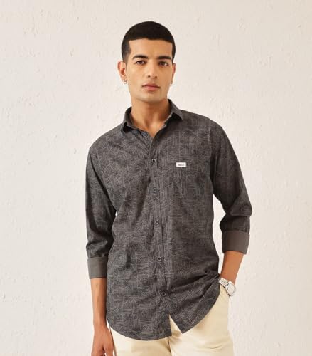 Image of Majestic Man Stylish Geomatric Print Casual Shirt - Pure Cotton| Full Sleeve | Trendy & Comfortable