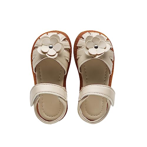 Image of Komfyea Girl Summer Cute Wrap Toe Toddler Soft Flower Flat Beach Sandal Shoes