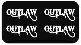 4-Count Outlaw Decal Sticker for Car Window 5.0 Inch BG 863