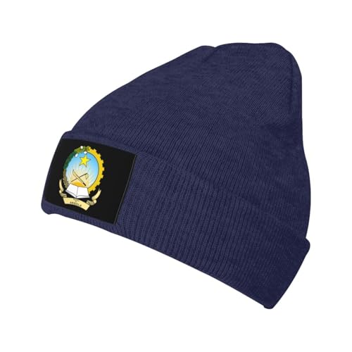 Berretti in Maglia Emblem of Angola Berretto Teschio Multifunzione Invernale Bici Cappello, per Ciclismo, Spiaggia, Sciare, 56-62cm
