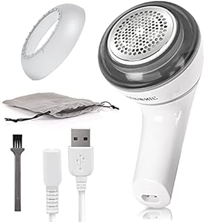 Duronic FS16USB golarka do tkanin | De-Bobbler | usuwa kłaczki i pompki z ubrań, zmywacz do pigułek i tkanin, obrotowy uchwyt, ładowanie USB, etui do przechowywania, ożyw stare swetry, płaszcze