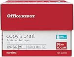 Office Depot® 3-Hole Imprimante multi-usages perforée & Copier le papier, 3 Râmes, blanc, lettre (8.5" x 11"), 1500 Feuilles par cas, 20 Lb, 92 Luminosité