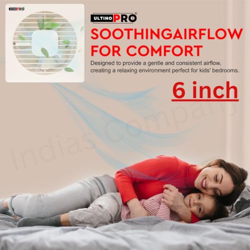 Image of 6 Inch Exhaust Fan for Kitchen, Bathroom, Office & Commercial Use | High Speed Ventilation Fan | Low Noise | Energy Efficient Motor | Rust Resistant Body | Easy Wall Mount (6 Inch Ivory)