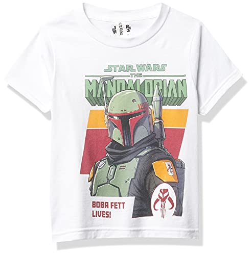 T-shirt Star Wars Mandalorian Boba Fett pour garçon en coton blanc taille S