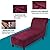 PrimeBeau Stretch Velvet Lounge Chaise Cover 1-Piece Super Soft Luxurious Chaise Longue Slipcover for Indoor Bedroom, Machine Washable, Burgundy
