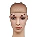Blisstime Pack of 12 Wig Cap Open End Brown Mesh Net Liner Weaving Cap