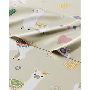 Kids Twin Size Llamas Bed Sheets - 3 Piece Kids Llamas Sheet Set | Llamas Themed Bedding, Ultra-Soft, Cute & Cozy, Breathable & Machine Washable, Kids Bed Set for Boys, Girls, Teens & Toddle