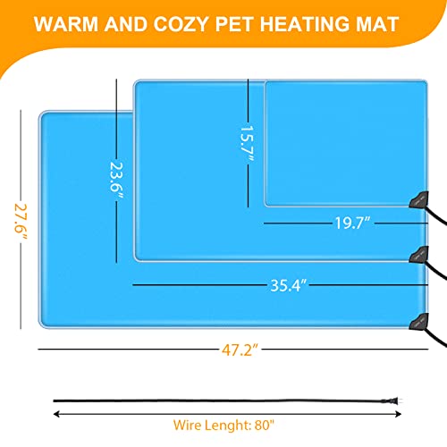 Stohot Outdoor Pet Heating Pad For Dogs & Cats, Warming Mat With Thermostat, [Overheat Protection & Ip68 Waterproof] Heated Bed Blanket For Outside Animals Puppy Feral Barn Cats (Xl(47"X28")) #TOP3