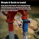 Camco Water Bandit | Features a Highly Flexible Silicone-Polymer Sleeve & ABS Male Water Hose Connection | Works with Damaged or Stripped Faucet Threads or Faucets Without Threads (22484)