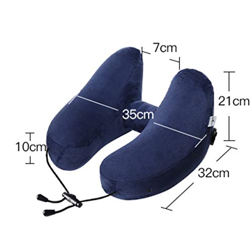 Oreiller cervical avion de type coussin gonflable en U à capuche pour reposer le cou - 4