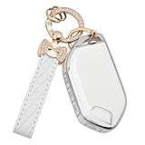 JAMCARI for kia Key Fob Cover - 5 Button Soft TPU Protection Car Key Case for Telluride 2023 2024 2025 EV5 Sorento K4 K5 GT-Line Remote Smart Key （White）