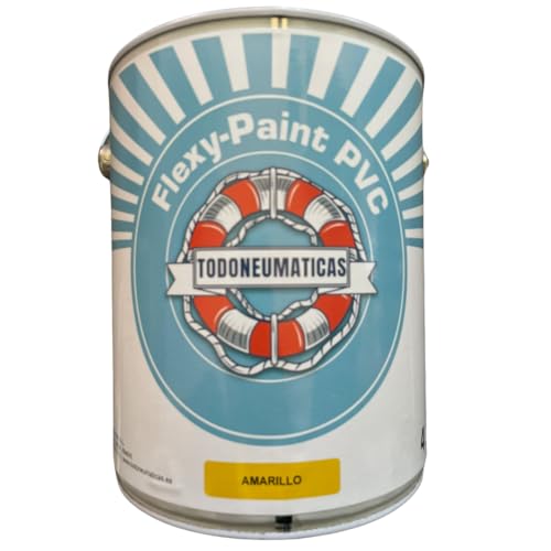 Genérico Todoneumaticas Pintura Náutica Flexible para PVC Flexy-Paint 4 Litros (Amarillo)