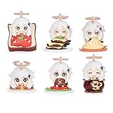 原神インパクトアクションフィギュア:パイモン6個/セットQ版ねんどろいど3DPVC環境保護素材デスクトップデコレーションおもちゃ像モデル人形