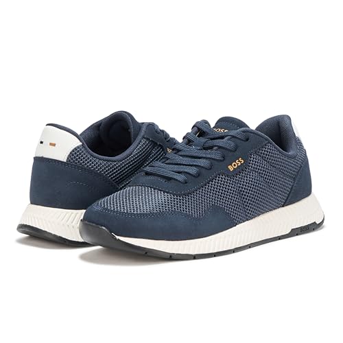 Image of BOSS Men's Leather Mix Low Top Sneaker