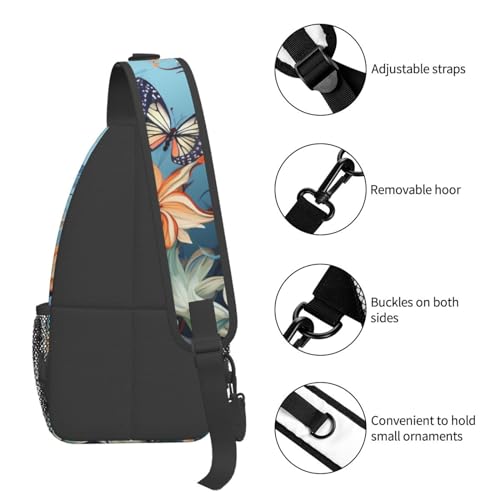 Bolso Pequeño Colgante para Mujer y Hombre Azul Mariposa miniatura 5