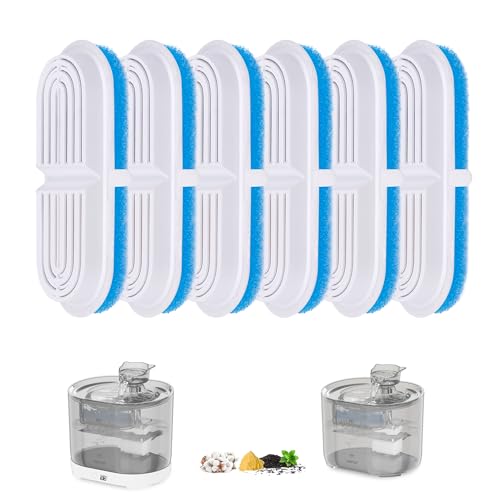 HAPUP Cat Fountain Filter Replacement for Battery Operated Fountains - Oval, 2.2L/73OZ